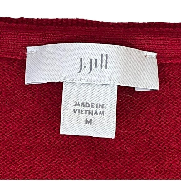 J. Jill Women’s Sz M True Red Long Sleeve Pullover  Sweater - Picture 4 of 7